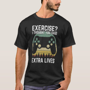 Extra Lives Video Game Controller Retro Gamer Boys T-Shirt