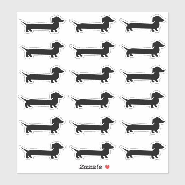 Extra Long Dachshund Dogs Sticker (Sheet)