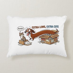 Extra Long Extra Cute Dachshund Accent Pillow