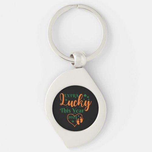 Extra Lucky This Year Pregnancy Announcement Keychain