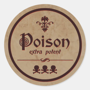 Extra Potent Poison Halloween Label