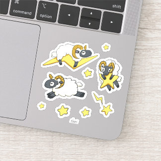 Extra RAM - Sheep with Stars Computer Science Pun Sticker