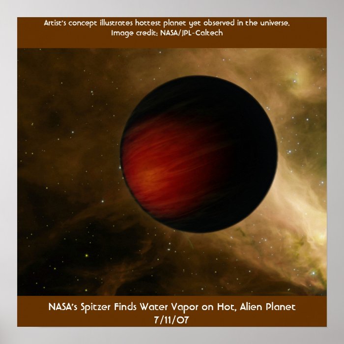 Extra solar planet found to have water vapor. print