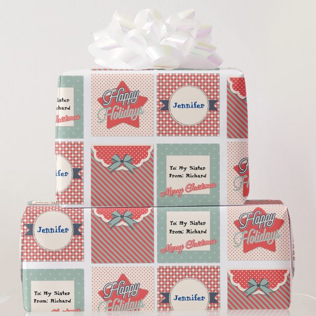 Extra Special Christmas Greetings Add Names  Wrapping Paper (Creator Uploaded)