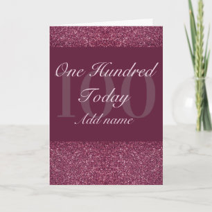 Extra special personalised birthday card 100th