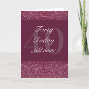 Extra special personalized birthday card 40th
