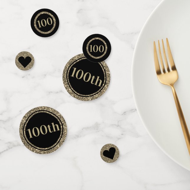 Extra Special stylish birthday confetti 100th (Group)