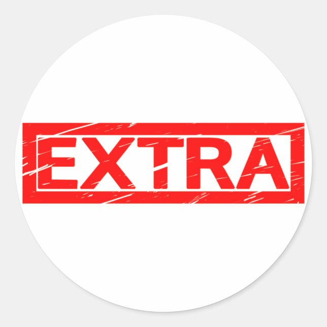 Extra Stamp Classic Round Sticker (Front)