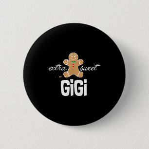 Extra Sweet Gigi _ Cute Christmas Gingerbread Gift Button