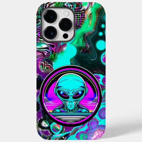 Extra Terrestrial Alien Flying a UFO Case_Mate iPhone 14 Pro Max Case