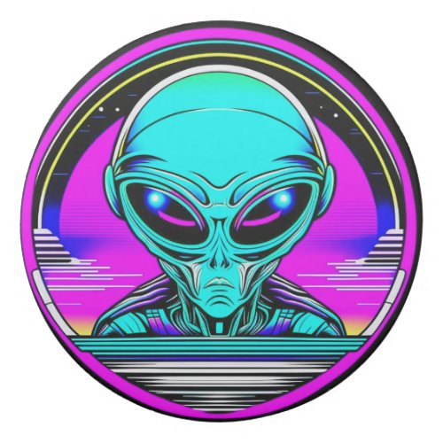 Extra Terrestrial Alien Flying a UFO Eraser