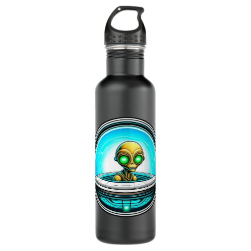 Extra Terrestrial Flying in a UFO   Stainless Steel Water Bottle