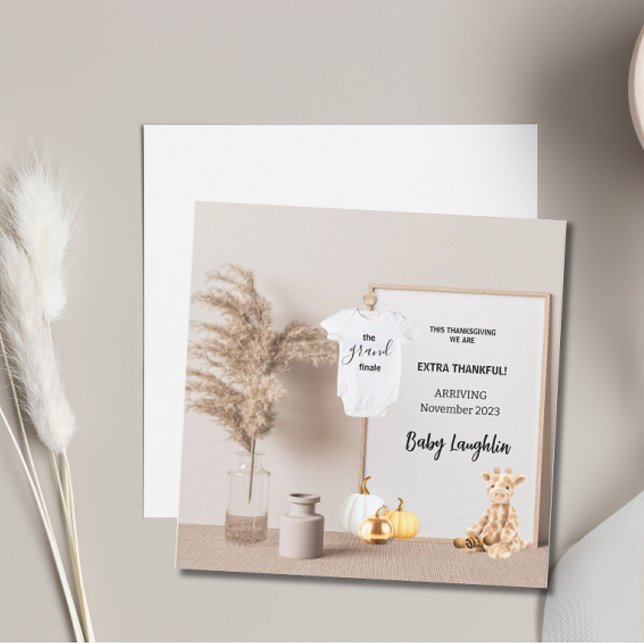 Extra Thankful Thanksgiving Pregnancy Announcement (Extra Thankful Thanksgiving Pregnancy Announcement)