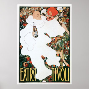 Extra Tivoli Vintage Wine Drink Ad Art Poster