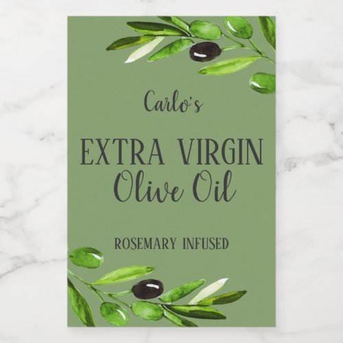 Extra Virgin Olive Oil Bottle Modern Product Label