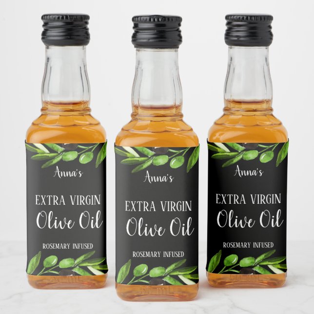 Extra Virgin Olive Oil Bottle Rustic Product Label (Bottles)