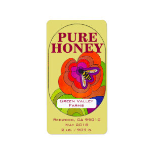 Extra White Honey Jar 2 lbs./907 g. Label