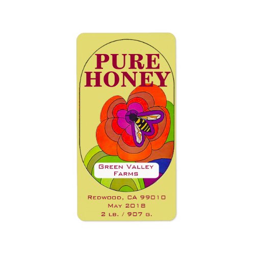 Extra White Honey Jar 2 lbs907 g Label