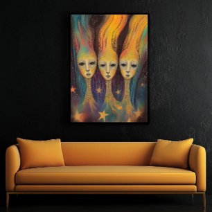 Extragalactic Energy Beings Light Entities Stars Poster