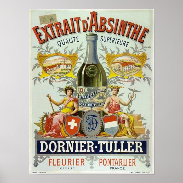 Extrait d'Absinthe Vintage Poster Art Poster