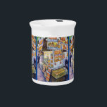 Extraordinary Artistic Workload Beverage Pitcher<br><div class="desc">Original Painting of a Hot Dog Vendor in Manhattan by New York City,  Fine Art Artist,  Gaye Elise Beda
See gayeelisebeda.store
https://www.redbubble.com/shop/?query=Gaye Elise Beda&ref=search_box
https://gayeelise-beda.pixels.com
http://www.zazzle.com/gaye elise beda gifts  
http://issuu.com/lieslmarelli/docs/wia278-july-issuu/1?e=2826034/843692 
https://fineartamerica.com/profiles/gayeelise-beda
q=gaye elise beda&x=-749&y=-111
www.synchronopedia.com/wwsah_candidate_list.htm</div>