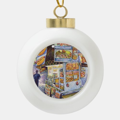 Extraordinary Artistic Workload Ceramic Ball Christmas Ornament