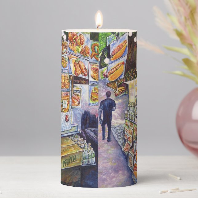Extraordinary Artistic Workload Pillar Candle (In Situ)
