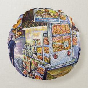 Extraordinary Artistic Workload Round Pillow