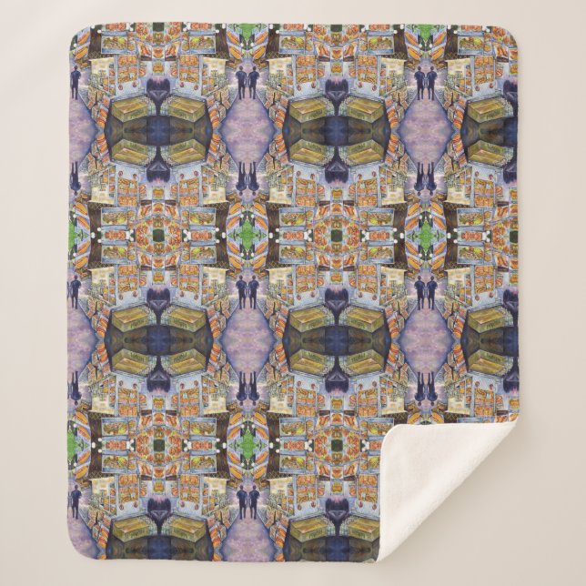 Extraordinary Artistic Workload Sherpa Blanket (Front)