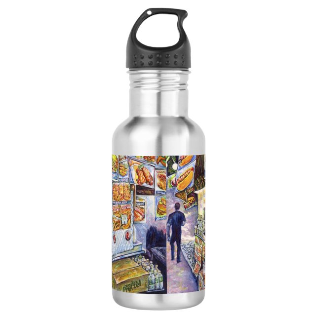 Extraordinary Artistic Workload Stainless Steel Water Bottle (Front)