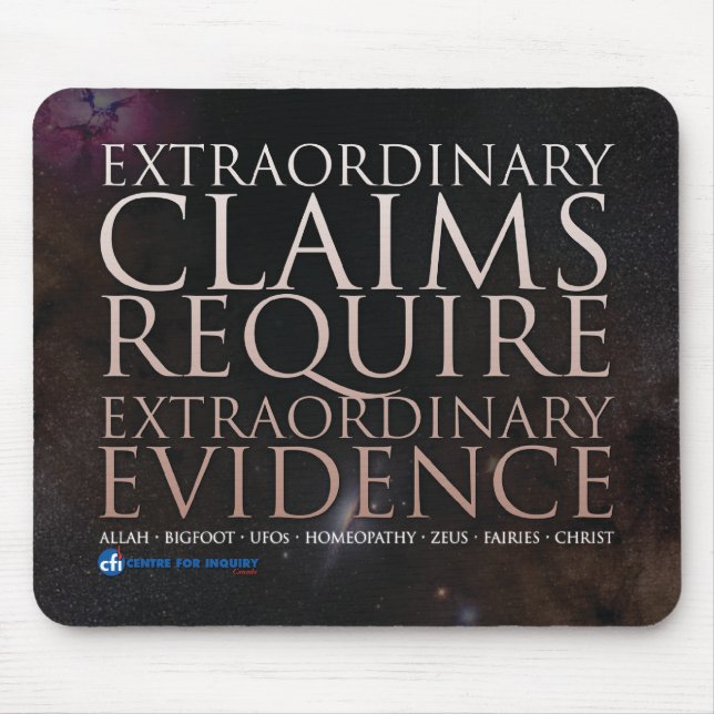 Extraordinary Claims Mouspad Mouse Pad (Front)