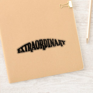 Extraordinary Retro Typo Sticker