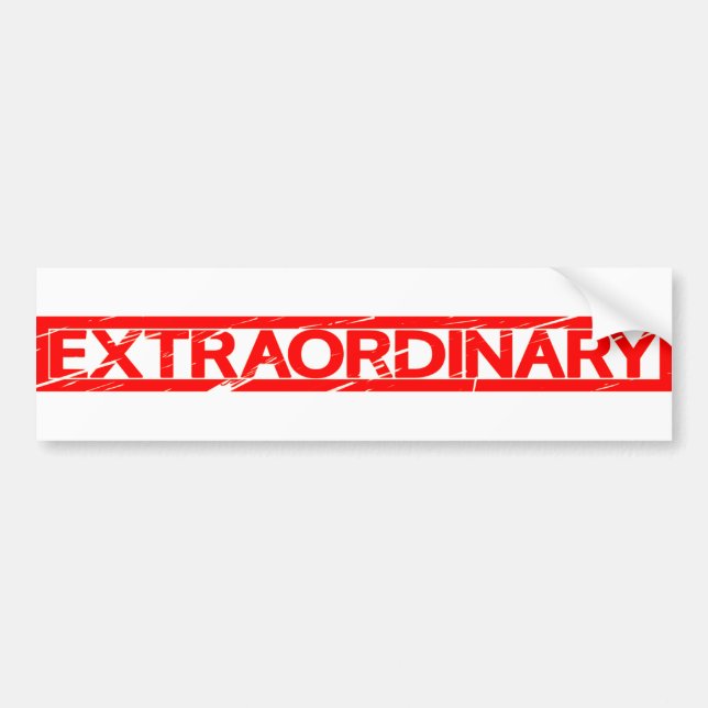 Extraordinary Stamp Bumper Sticker (Front)