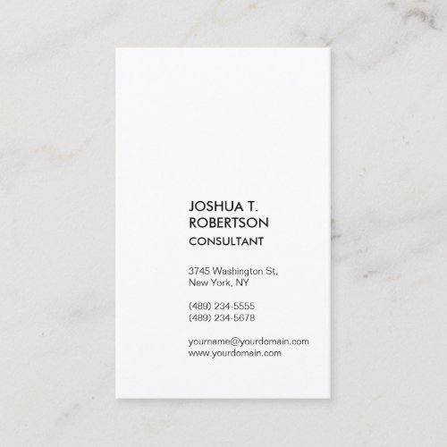 Extraordinary Vertical Black White Modern Stylish Business Card