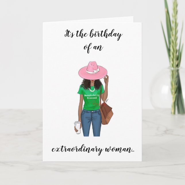 Extraordinary woman card (Front)