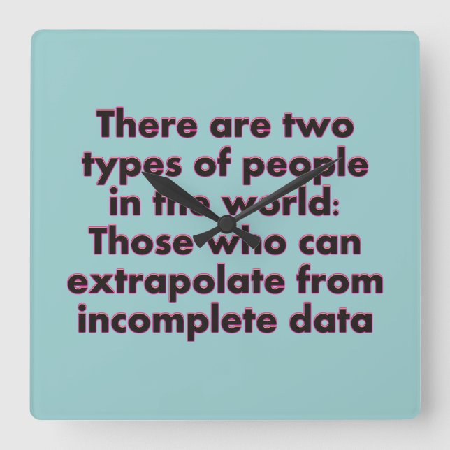Extrapolate This... Square Wall Clock (Front)