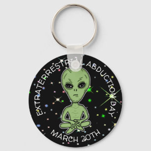 Extraterrestrial Abduction Day is March 20th Butt Keychain