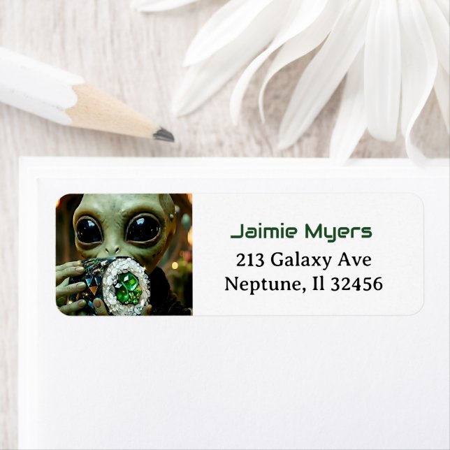 Extraterrestrial Alien and Crystalline Sushi   Label (Insitu)