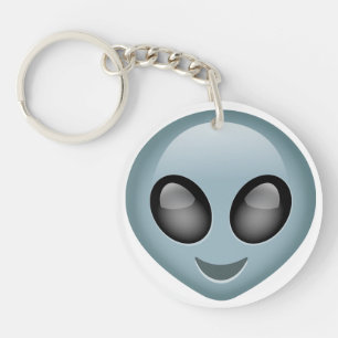 Extraterrestrial Alien Emoji Keychain
