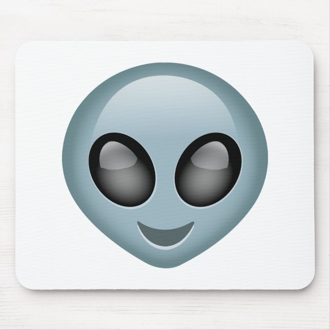 Extraterrestrial Alien Emoji Mouse Pad (Front)