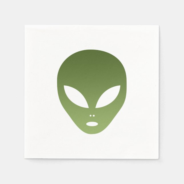 Extraterrestrial Alien Face Napkins (Front)