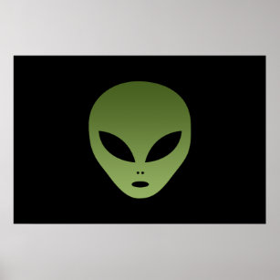 Extraterrestrial Alien Face Poster