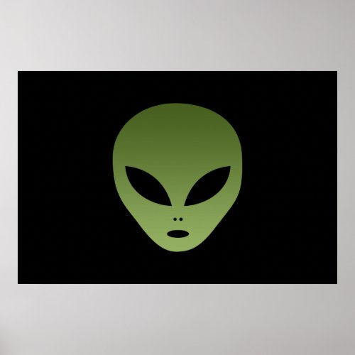 Extraterrestrial Alien Face Poster