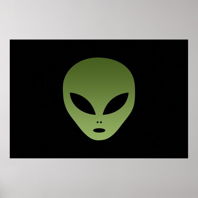 Extraterrestrial Alien Face Poster (Front)
