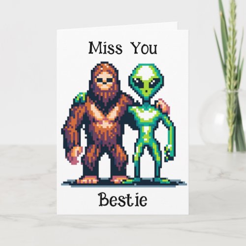 Extraterrestrial Alien with Bigfoot  Card