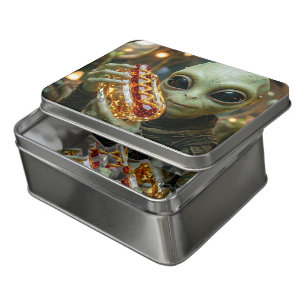 Extraterrestrial Alien with Crystalline Hotdog Jigsaw Puzzle