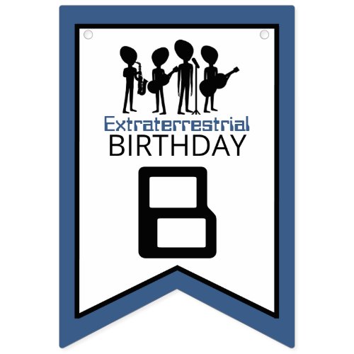 Extraterrestrial Band Birthday Bunting Flags