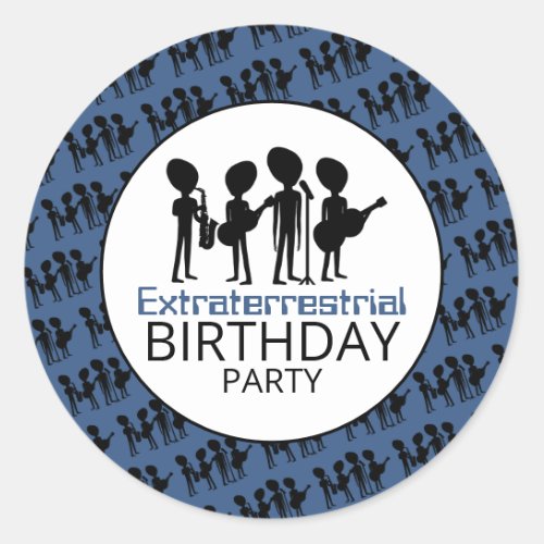 Extraterrestrial Band Birthday Classic Round Sticker