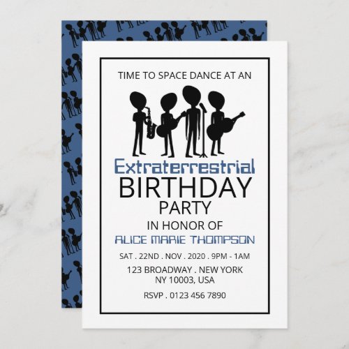 Extraterrestrial Band Birthday Invitation