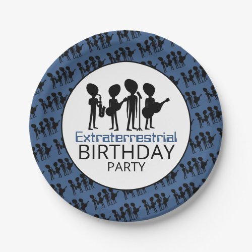 Extraterrestrial Band Birthday Paper Plates